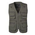 thumbnail image 2 of Mens Pocket Outdoor Loose Casual Vest Clothes, 2 of 8