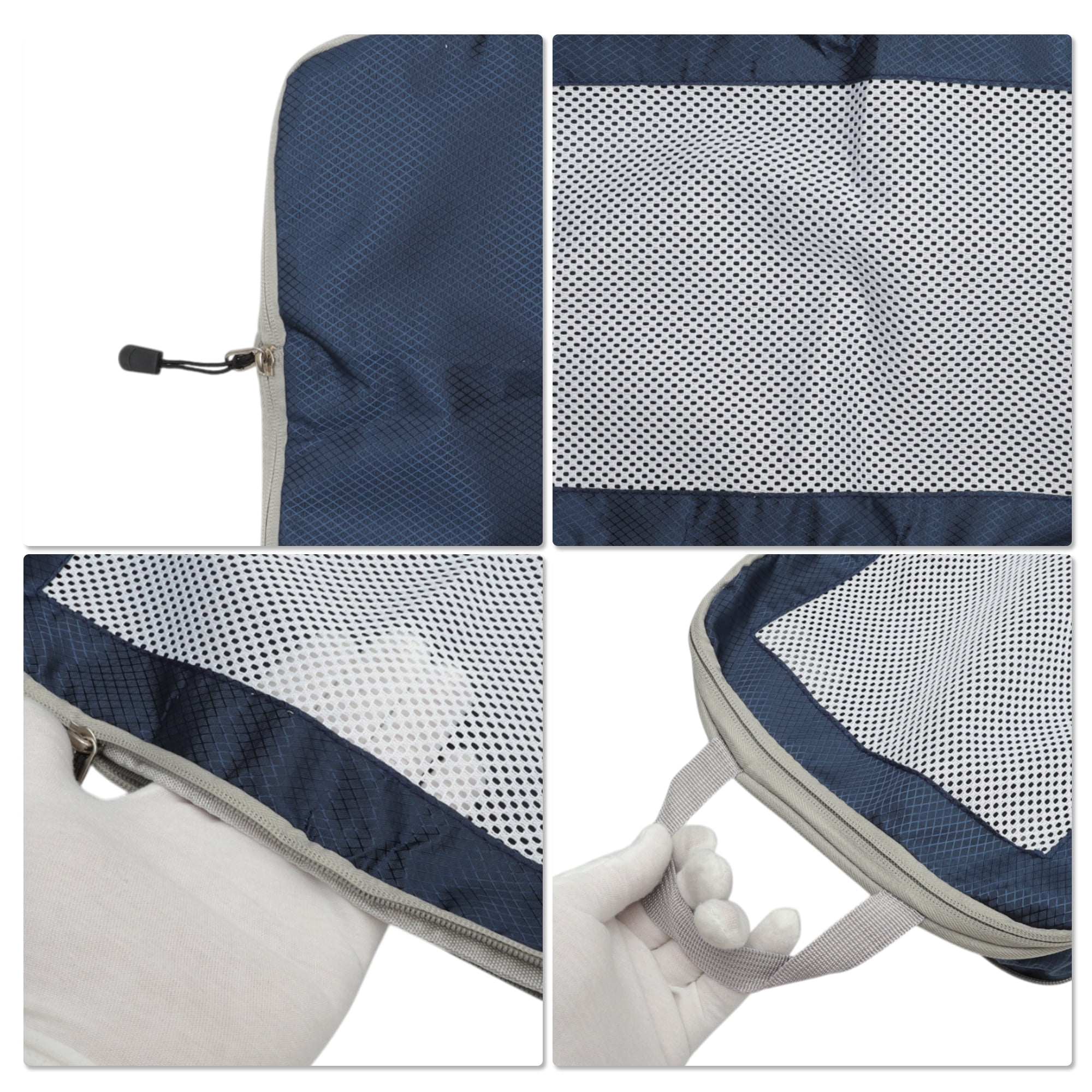 Unique Bargains Durable Mesh Packing Cube 1 Piece Navy Blue 7.87"x4.72"x11.02"