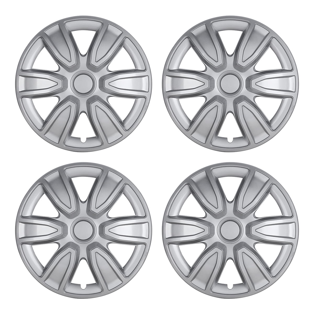 4Pcs/set 15 Inch Universal Wheel Rims Cover Hubcaps Snap On Car Truck SUV Wheel Covers ABS+PC Material （15-Inch, Lacquer)