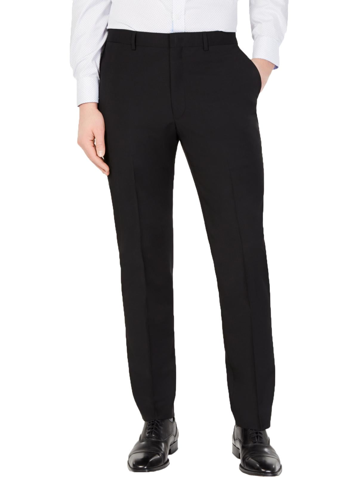 DKNY Men's Modern-Fit Stretch Black Solid Suit Pants Black Size 34X32 ...