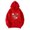 Red, variant on Wang6 Black Oversized Graphic Hoodies for Womens Loose Fit Floral Printed Pullovers Sweatshirts Girls Trendy Fall Long Sleeve V Neck Tops with Pocket Yellow XL