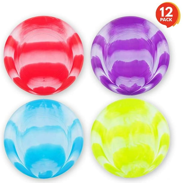 Gold Toy Flying Disc Saucer Toys Set of 1210.5 Inch Flyer Disks for