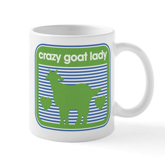 CafePress - Crazy Goat Lady - 11 oz Ceramic Mug - Novelty Coffee Tea Cup