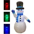 thumbnail image 1 of Inflable Muñeco de Nieve 6 pies con Luces LED Multicolor Estacas Correas y Soplador Decoración Navideña BZB Goods BZB-86868667, 1 of 2
