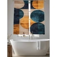thumbnail image 5 of Turquoise Orange Geo Sheer Curtains 72 Inch Length 2 Panels Set, Circle Modern Artwork Voile Window Treatment Rod Pocket Curtains Sheers Drapes for Bedroom/Living Room/Kitchen 52"x72"x2, 5 of 7