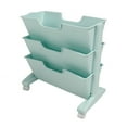 thumbnail image 4 of Estantería móvil de 3 niveles estantería extraíble estantería móvil giratoria de plástico para dormitorio azul, 4 of 15