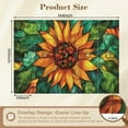 thumbnail image 3 of Peel and Stick Wallpaper Wall Murals Decorative Sunflower Glass Panel Stained Glass 100"H x 144"W Removable PVC Wall Paper Self-Adhesive Wall Paintings Art Decor for Bedroom Living Room, 3 of 7