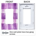 thumbnail image 3 of Yayeee Rocker Switch Wall Plate 1-Gang 4.6"x2.9" Home Decorative Outlet Cover, Purple and White Pattern, 3 of 6