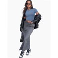 thumbnail image 3 of Womens Slim Fitted Crop Tops - Basic Crew Neck Short Sleeve Casual Tees for Going Out, 3 of 5
