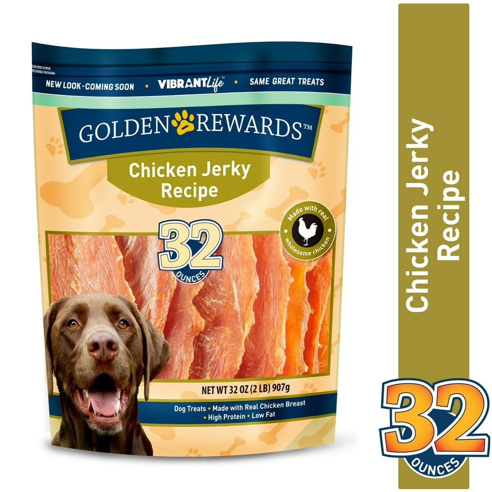 Golden Rewards Jerky Recipe Dog Treats, Chicken, 32 oz