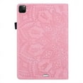 GQ For iPad Pro 2025 M4 Case Flower 3D Emboss PU Leather Wallet Cover