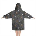 thumbnail image 2 of Halloween Colorful Spider Web Pattern Blanket Hoodies for Kids 6-13YR Oversize Wearable Blanket Hoodies for Boys Girls Teens, 2 of 7