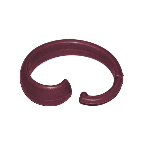 Set of 12 Burgundy Hang Ease "C" Type Plastic Shower Curtain Hooks