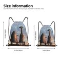 thumbnail image 2 of Fotbe Elephant Giraffe Bolsa Mochila con Cordón Estampada, Bolsa de Gimnasio Deportiva, Bolsa Cinch, Bolsa con Cordón para Hombres y Mujeres-Small, 2 of 6