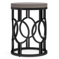 thumbnail image 6 of Fnova Round End Table, Industrial Small Side Table with Metal Hollow Frame for Living Room, Bedroom, Easy Assembly Nightstand, 6 of 10