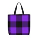 thumbnail image 1 of Fotbe Purple Buffalo Plaid Bolsa Tote con Estampado para Mujer, Bolsos con Cremallera, Bolsa de Hombro Casual de Gran Capacidad con Bolsillos Internos, 1 of 7