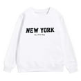 thumbnail image 4 of mgoYE Girls Sweater , New York Drop Shoulder Long Sleeve Kids Jumper,Trendy Oversize Crew-Neck Cute Clothes Tops(Green,6-7 Years), 4 of 4