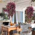 thumbnail image 4 of Clearance! Haidf 1Pc Artificial Hanging Flowers, Faux Hanging Flowers, Fake Wisteria Vines Artificial Wisteria Garland Silk Flower String for Indoor Outdoor Wall Garden Wedding Decor, 29.5", Hot Pink, 4 of 4