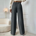 thumbnail image 3 of Women's Casual Straight Leg Pants with Side Button Design and Elastic Waist for Comfortable Daily Wear plus Size Cropped Pants for Women Casual plus Size Casual Pants for Women 2x Jogging Pants, 3 of 5