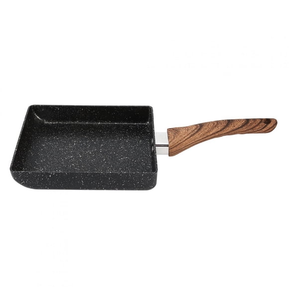 Poêle à frire pratique rectangulaire noire pour fournitures de cuisine
