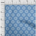 thumbnail image 2 of oneOone Cotton Silk Blue Fabric Asian Block Floral Craft Projects Decor Fabric Printed By The Yard 42 Inch Wide, 2 of 4