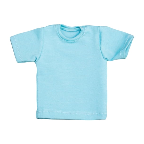 Figura a escala 1/6, ropa para muñecas, camisetas, trajes de pareja en miniatura para hombres de 12 pulgadas Azul claro