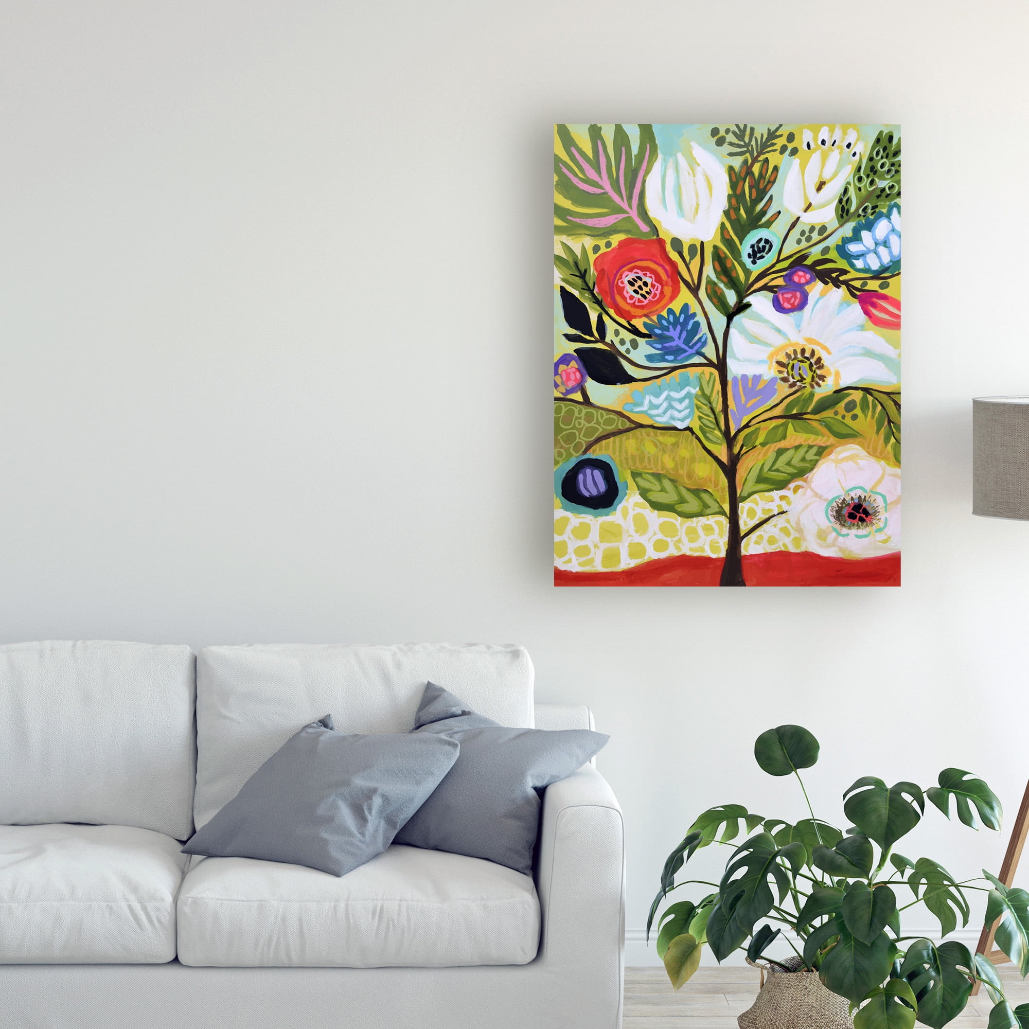 Trademark Fine Art 'Flower Tree I' Canvas Art by Karen Fields