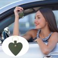 thumbnail image 6 of Uxcell Heart Leather Keychains Leather Key Fobs with Key Rings Keychain Holder for Wedding Gifts Green 2 Pack, 6 of 6