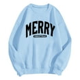thumbnail image 6 of TTUHYWXI Merry Sweatshirts for Women Oversized Crewneck Christmas Pullover Long Sleeve Xmas Holiday Outfits (Sky Blue, 3XL), 6 of 6