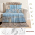 thumbnail image 5 of Blue Brown Wood Blanket Soft Cozy Warm Throw Blanket for Couch, Plush Fuzzy Flannel Fleece Blankets for Sofa, Farmhouse Vintage Wooden Grain Bed Blankets Lightweight Gifts for Women, 40"x50", 5 of 9