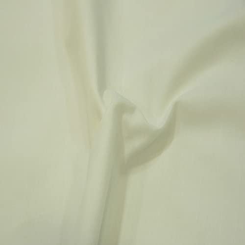 Tela broadcloth de poliéster y algodón Pico Textiles, rollo de 3 yardas, marfil