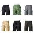 thumbnail image 5 of Carpenter Shorts for Men Drawstring Elastic Waist Summer Cargo Shorts, 5 of 6