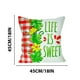 thumbnail image 2 of Funda de almohada a cuadros sandía Funda de cojín de lino de algodón de 16x16 pulgadas | Funda de almohada decorativa de verano | Cierre de cremallera | Sofá cama de sala de estar Decoración de, 2 of 4