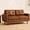 Brown, variant on 65" Mid-Century Modern Loveseat, Brown Tufted 2-Seater Sofa, Tool-Free Assembly, Pet-Friendly Breathable Fabric, Solid Wood Legs for Small Apartment, Office, Reading