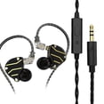 thumbnail image 1 of QKZ Auriculares con cable de 3,5 mm Fitness Sports HiFi Auriculares con sonido estéreo Control de línea de 2 pines Tablet Computadora Auriculares con micrófono Negro kenally EL005362-01B, 1 of 2