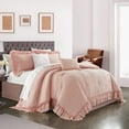 thumbnail image 5 of 5 piece Kensley Comforter Set Washed Crinkle Ruffled Flange Border Design Bedding, 5 of 8
