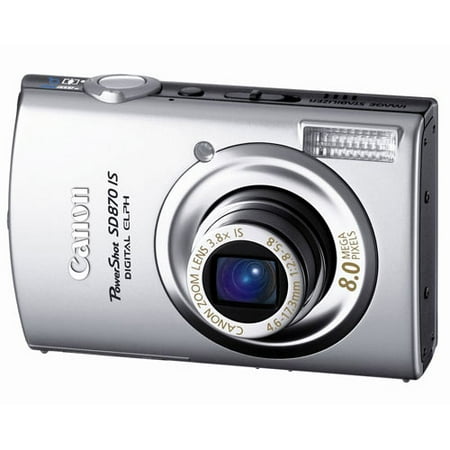 Canon PowerShot SD870IS 8MP Digital Camera with 3.8x Wide Angle Optical Image Stabilized Zoom (Silver)