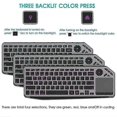 thumbnail image 3 of Bluetooth Wireless Keyboard with Touchpad 7-Colors Backlit 2.4G Rechargeable Trackpad Keyboard for Smart TV, 3 of 5