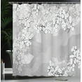 thumbnail image 3 of Ambesonne East Shower Curtain, Japanese Cherry Sakura Print, 69"Wx84"L, Pale Grey, 3 of 4