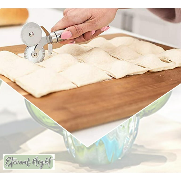 Eternal Night 5 Wheel Pastry Slicer Multi-Round Dough Roller Cookie Pastry  Knife Divider Pizza Cutter