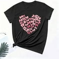 thumbnail image 6 of FDGIU Women's Valentine's Day Short Sleeve Shirt - Cute Heart Print Crew Neck Soft Casual Summer Top, 6 of 6
