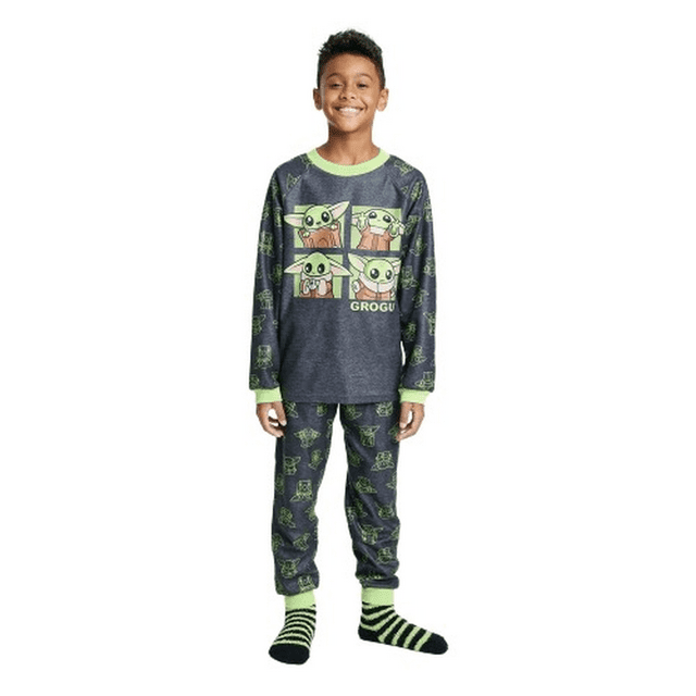 Star Wars Baby Yoda Boys Pajama Set Kids PJs with Socks 3 Piece Set