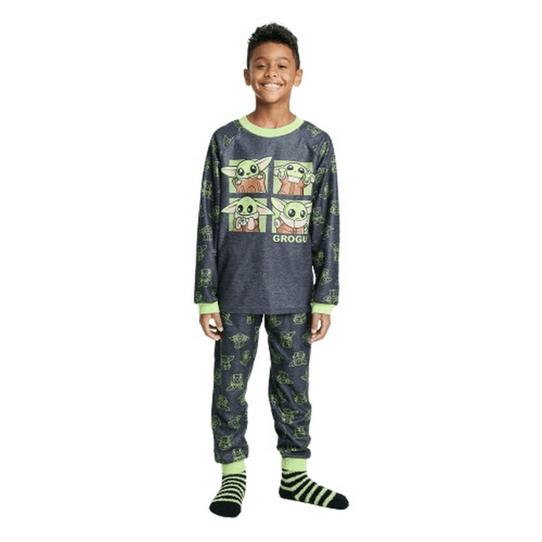 In de omgeving van metaal financieel Star Wars Baby Yoda Boys Pajama Set Kids PJs with Socks 3 Piece Set -  Walmart.com
