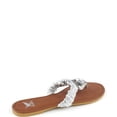 thumbnail image 2 of Chunky Diamonds Silver Metallic Flip Flop Women's Slide Thong Sandals 7.5, 2 of 5