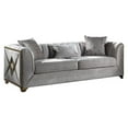 thumbnail image 7 of Pemberly Row Modern Sofa in Gold Finish Made with Wood in Cream Color, 7 of 7