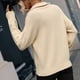 thumbnail image 5 of Puntoco suéter mujer moda cuello alto manga cremallera Color sólido suéter camisetas liquidación de Navidad Puntoco Puntoco-372, 5 of 5