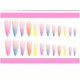 thumbnail image 5 of 24 Uds uñas postizas francés Extra largo Stiletto puntiagudo prensa en las uñas, uñas postizas de ataúd largo cubierta completa acrílico prensa en las uñas, 5 of 5