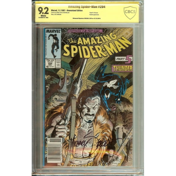 Amazing Spider-Man #294 Kraven CBCS 9.2 Signed Mike Zeck
