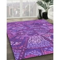 thumbnail image 3 of Ahgly Tapis d'Intérieur Lavable en Machine Carré Transitionnel Heliotrope Violet, 8 Pieds Carré, 3 of 7