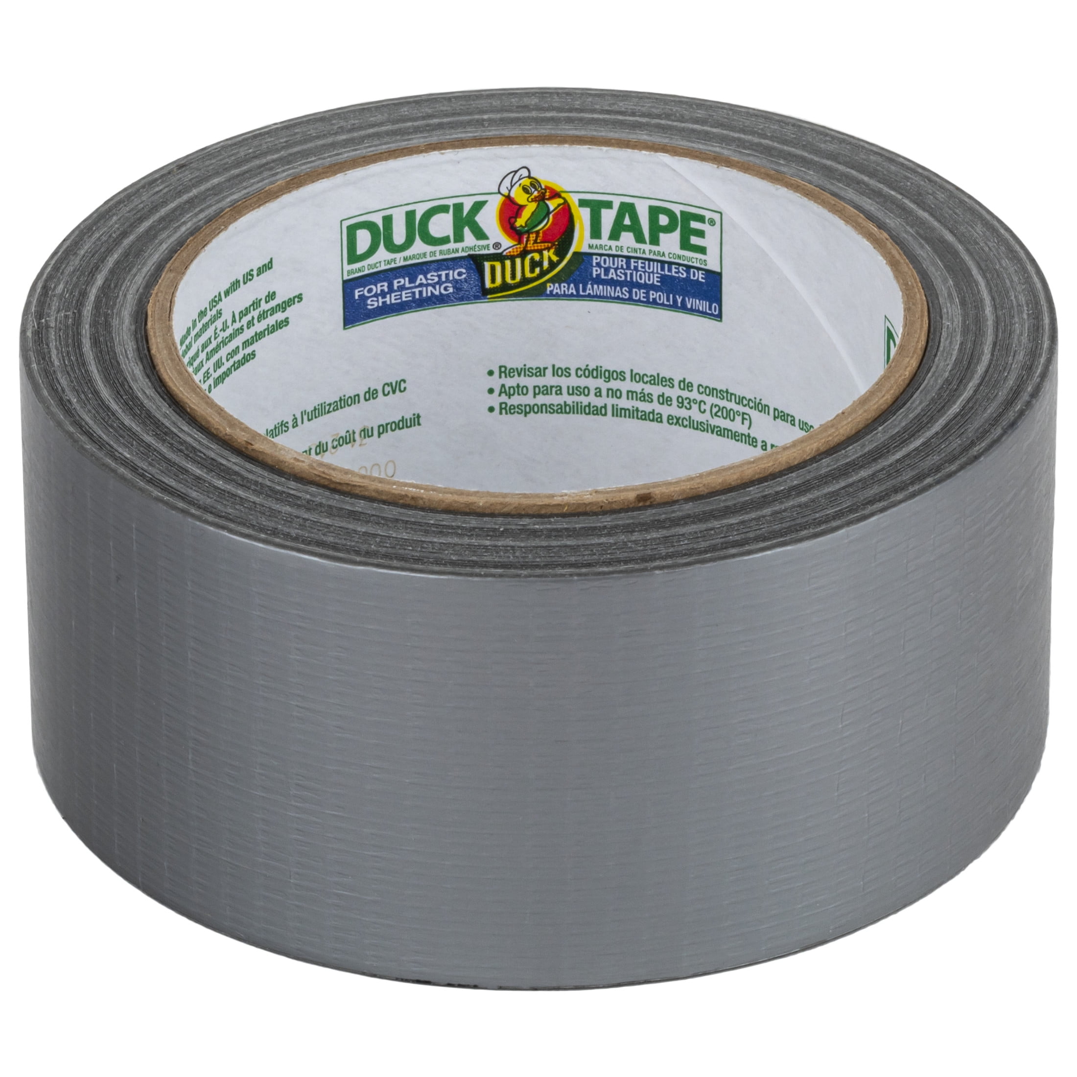 (3 pack) Duck Max Poly Hanging Duct Tape, 1.88 in. x 20 yd., Silver
